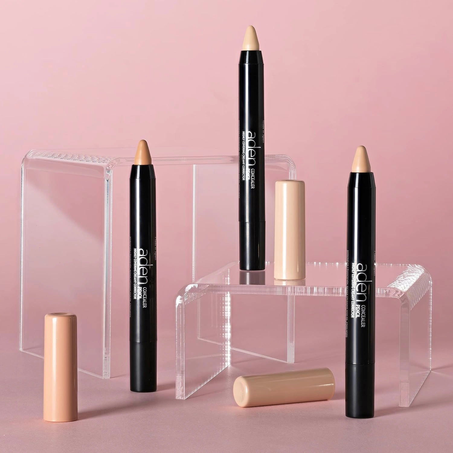 aden - Automatic Concealer Pencil -Smudge Proof, Long-Lasting & Highly Covering Creamy Corrector With Easy Application - Made in Spain (03 Almond)