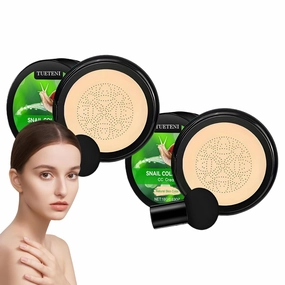 Air Cushion CC Mushroom Head Foundation Moisturizing Concealer Long-lasting Makeup Even Skin Tone Suitable For All Skin Types (natural Color)(2pcs)