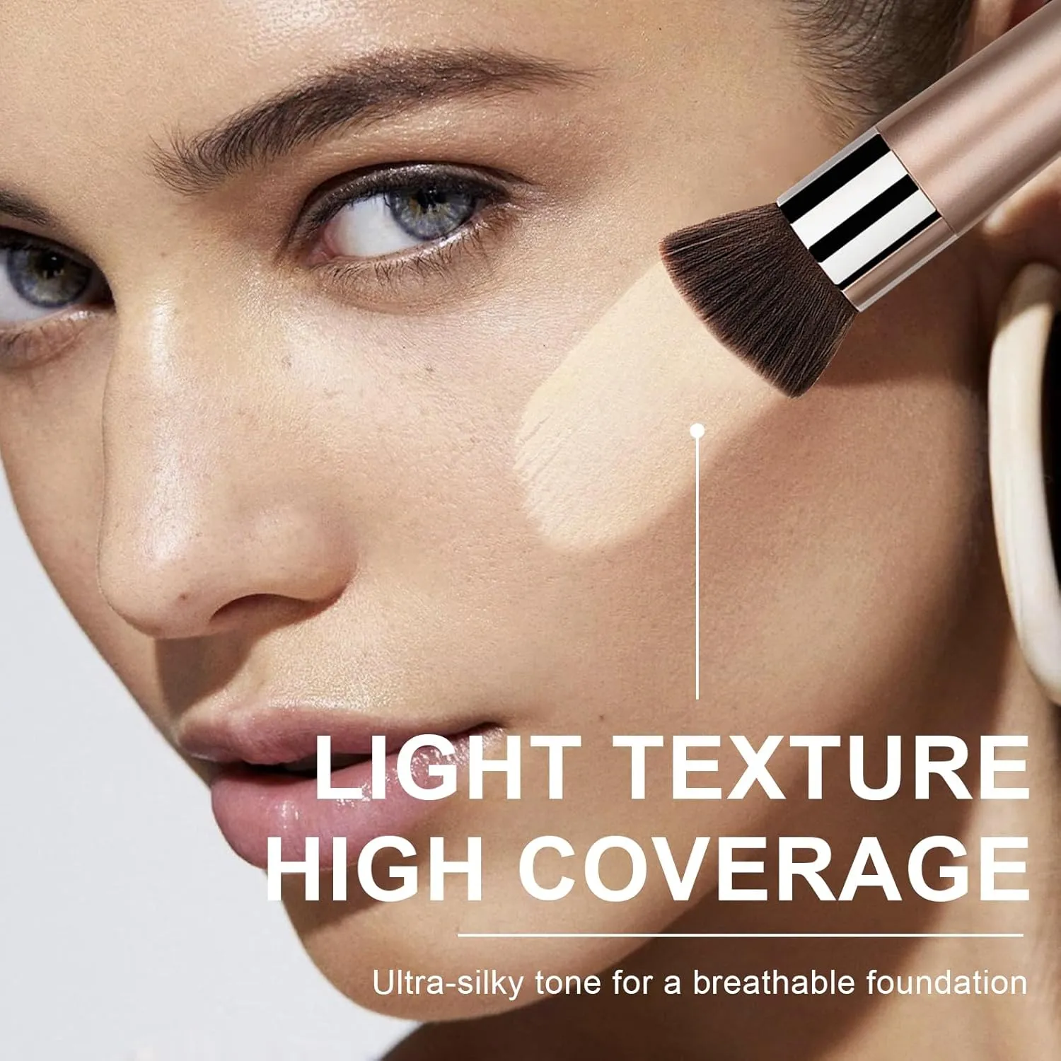 AirBrush Foundation Spray With Airbrush Primer, Silky Mist Foundation Spray Makeup, Full Coverage Foundation for Smooth Radiant, Formula Breathable Lightweight Hydrating (04 Porcelain)