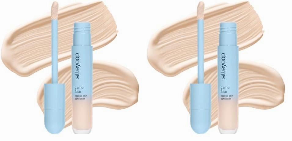 Alleyoop Game Face Concealer Makeup, Lightweight to Medium Buildable Coverage Under Eye Concealer, For Blemishes, Crease-proof and Hydrating with Aloe Stem Cell, Smooth Second Skin Finish - Superstar