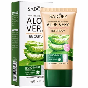 Aloe Infused, Long-Lasting Concealing BB Cream, Brightening Hydrating Waterproof, Ivory White, 40g