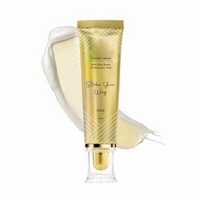 AMC Strobe Cream - Gold, 30g | Primer   Highlighter   Moisturizer | Shea Butter & Hyaluronic Acid | Intense Hydration | Flawless Radiant Dewy Skin | Illuminating & Glowing Makeup Base