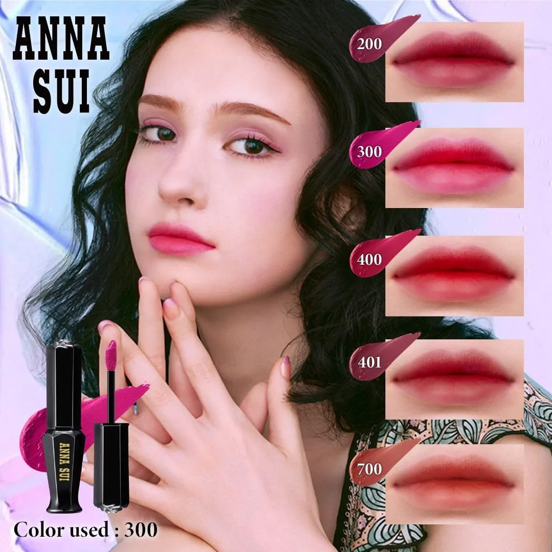 ANNA SUI Ever Lasting Rouge - Matte Finish Lipstick, Vibrant Color, No Smudging, Long-Lasting Wear, 0.24 oz
