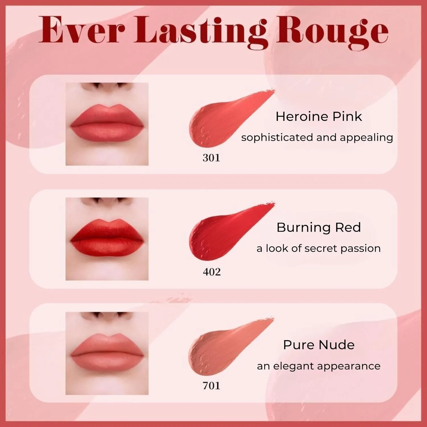 ANNA SUI Ever Lasting Rouge - Matte Finish Lipstick, Vibrant Color, No Smudging, Long-Lasting Wear, 0.24 oz