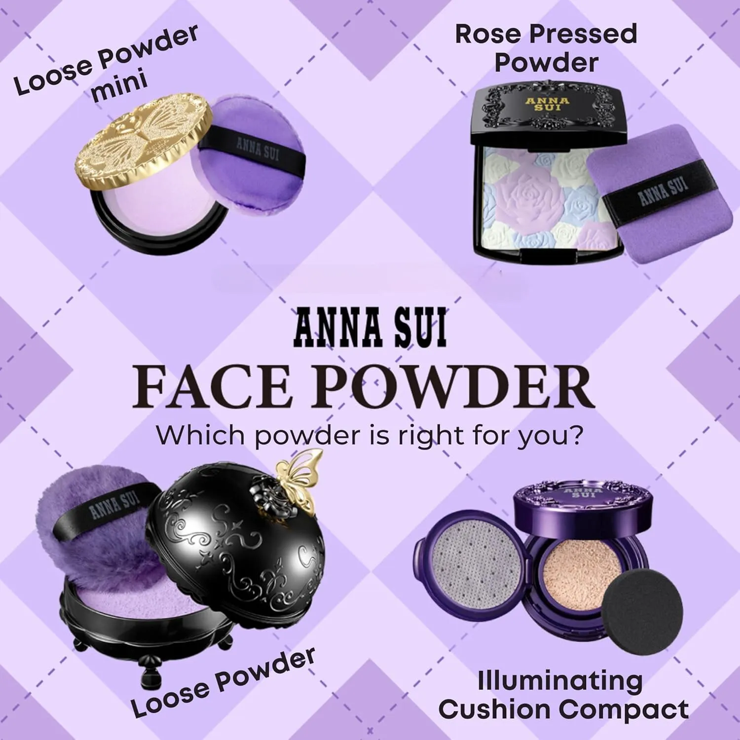 ANNA SUI - Illuminating Cushion Compact 01 - Case and Sponge Included - Universal Shade - Moisturizes and Refines Skin - Creates a Glossy Skin - 0.28 oz.