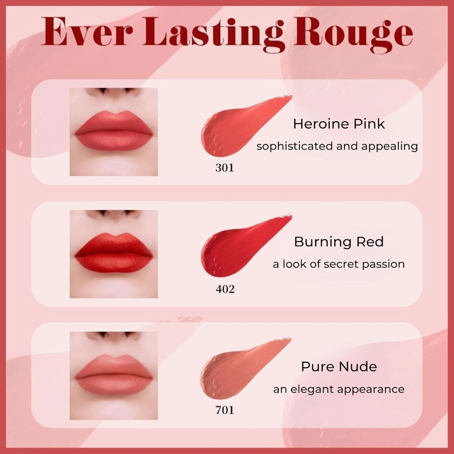 ANNA SUI Ever Lasting Rouge - Matte Finish Lipstick, Vibrant Color, No Smudging, Long-Lasting Wear, 0.24 oz