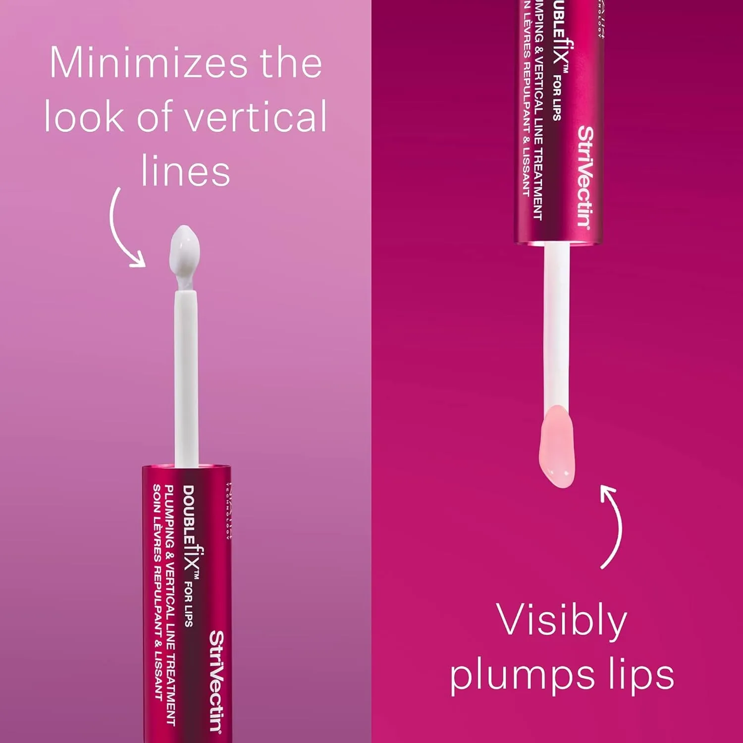 Anti-Wrinkle Double Fix for Lips Plump and Smooth Vertical Lines, Hydrating Two-In-One Treatment, 0.16 Fl O