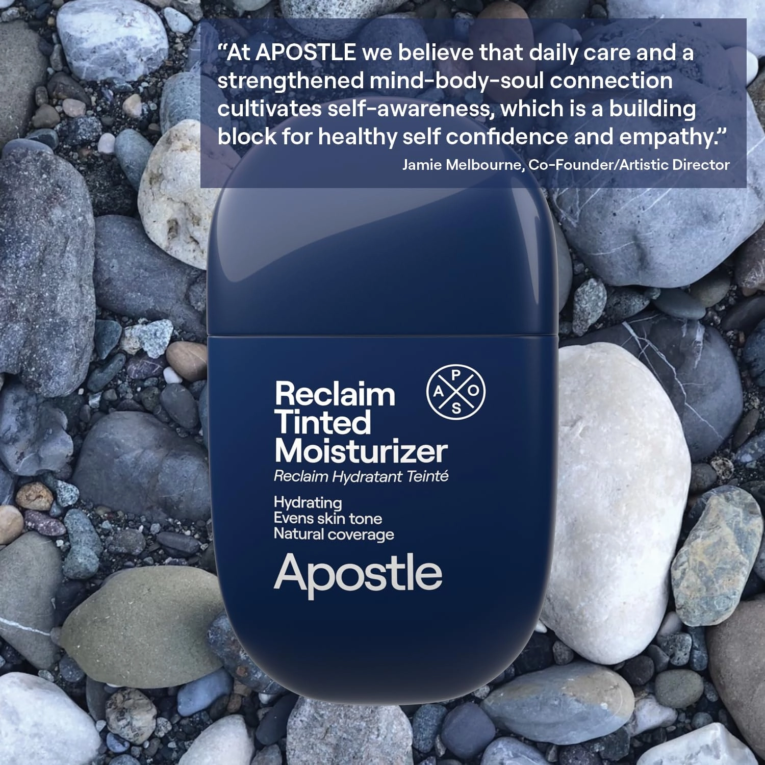 APOSTLE Reclaim Tinted Moisturizer for Men (9 Kingston) - Niacinamide, Vitamin E, Squalane, Hyaluronic Acid, Tinted Face Moisturizer For Men. Hydrates, Evens Skin Tone, Reduces Fine Lines, 1 Fl. Oz.