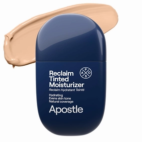 APOSTLE Reclaim Tinted Moisturizer for Men (9 Kingston) - Niacinamide, Vitamin E, Squalane, Hyaluronic Acid, Tinted Face Moisturizer For Men. Hydrates, Evens Skin Tone, Reduces Fine Lines, 1 Fl. Oz.