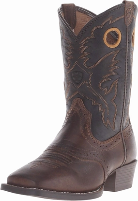 Ariat Heritage Roughstock Western Boots - Kids’ Leather Country Riding Boot