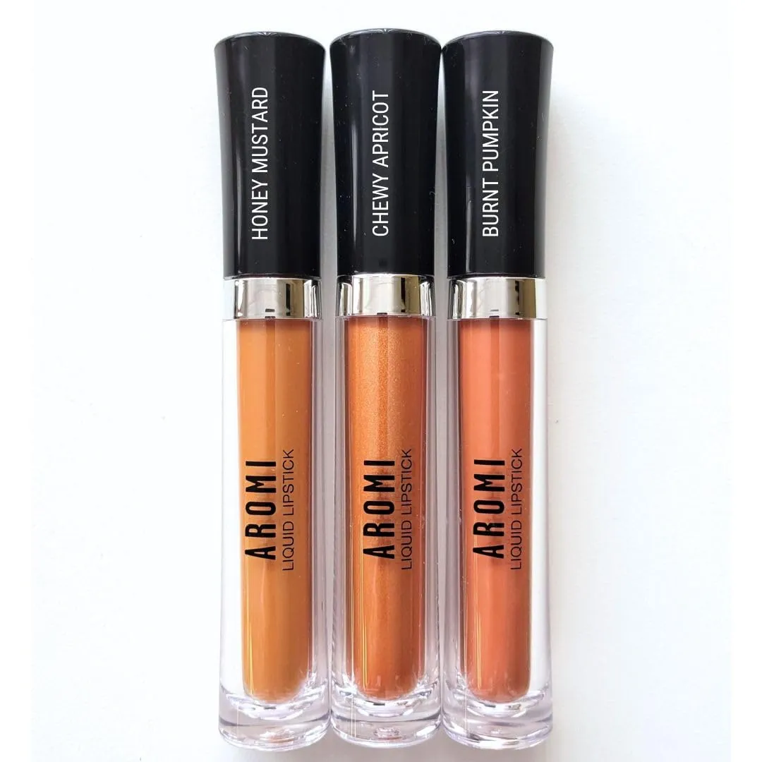 Aromi Matte Liquid Lipstick | Golden Yellow Lip Color for Women, Long-lasting, Apricot Squash Shade, Vegan, Cruelty-free (Honey Mustard)