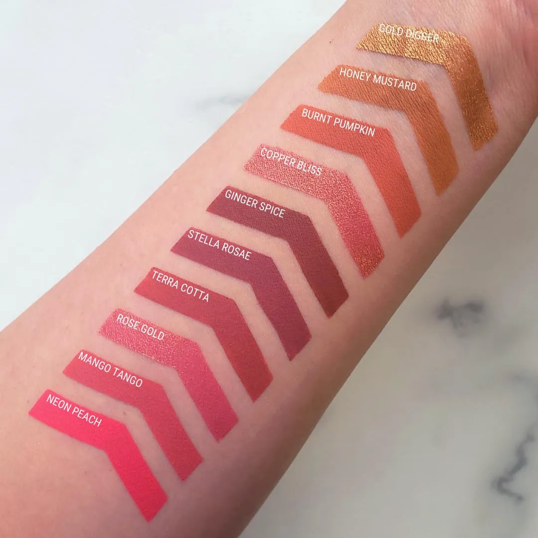 Aromi Matte Liquid Lipstick | Golden Yellow Lip Color for Women, Long-lasting, Apricot Squash Shade, Vegan, Cruelty-free (Honey Mustard)