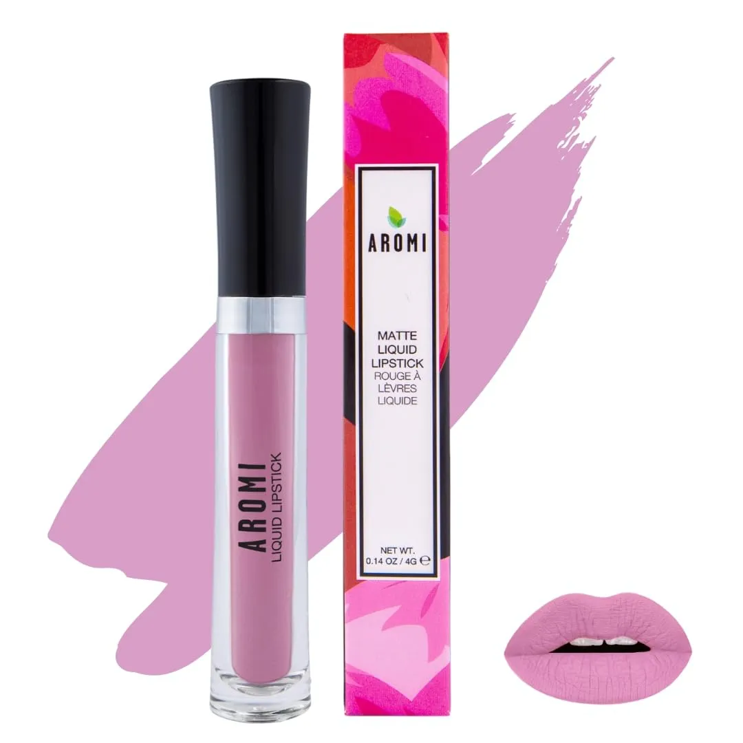 Aromi Matte Liquid Lipstick | Light, Baby Pink Lip Color with Blue Undertones, Long-lasting, Vegan, Cruelty-free, Gluten, Paraben,   Phthalate Free (Ballet Slipper)