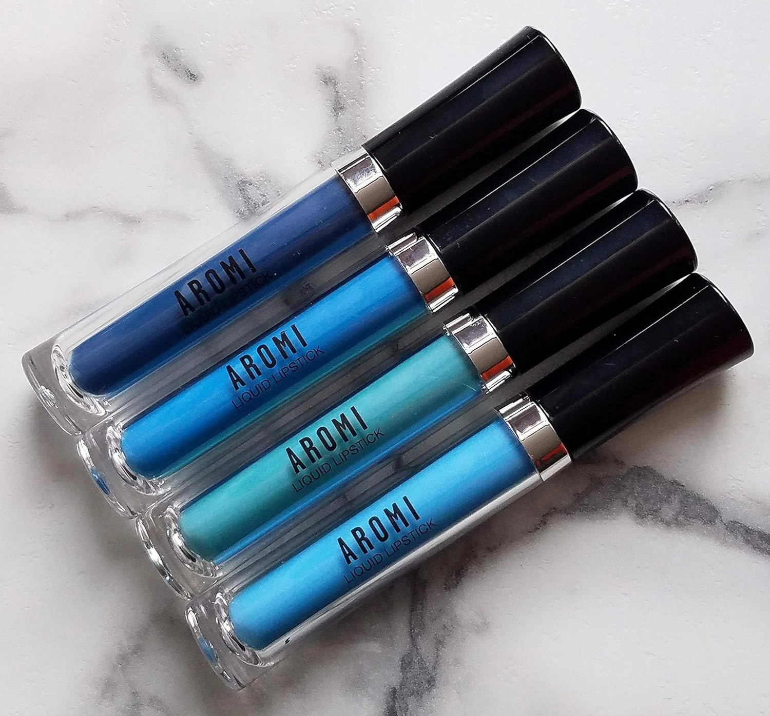 Aromi Dark Blue Matte Liquid Lipstick | Navy Lip Color, Long-Lasting, Vegan & Cruelty-free, Waterproof, (Blueberry Pie)