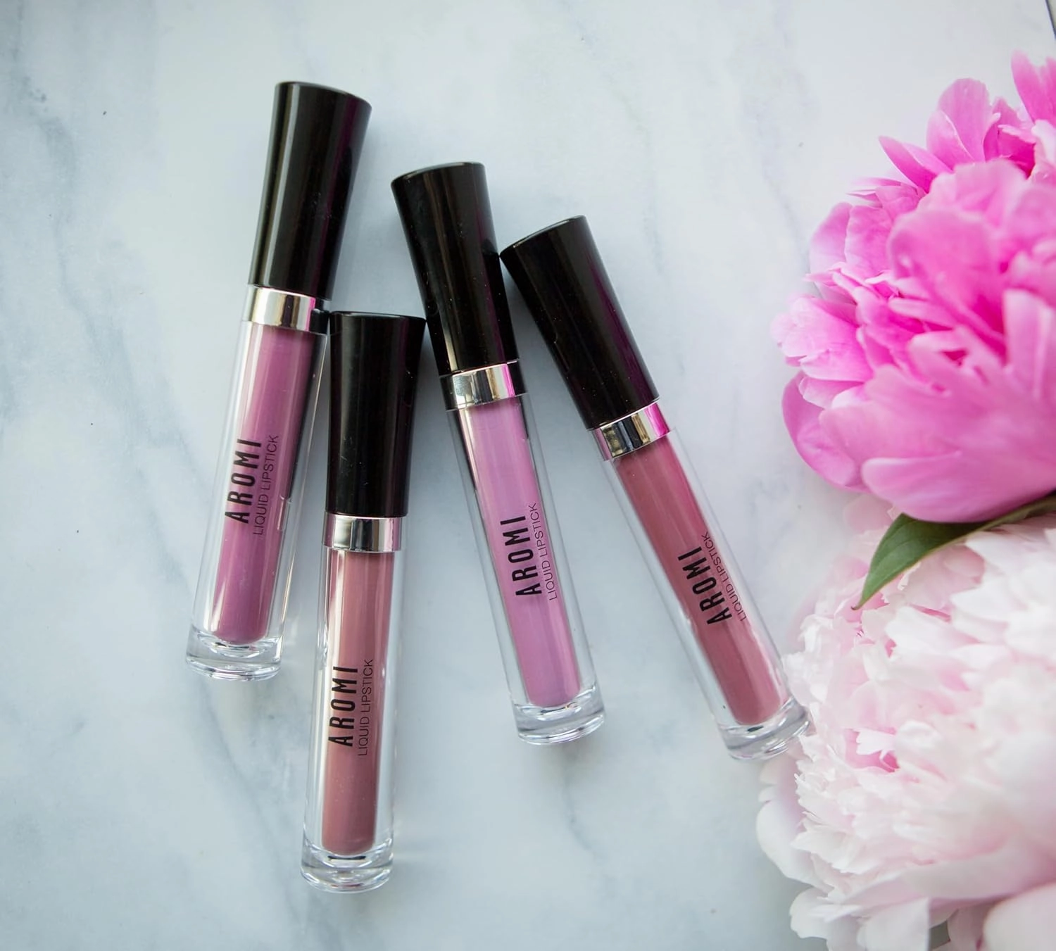 Aromi Dusty Mauve Matte Liquid Lipstick | Rosy Pink Lip Color with Blue Undertones, Vegan, Cruelty-free, Long-Lasting, Smudge Proof, Handmade (Miss Mauve)