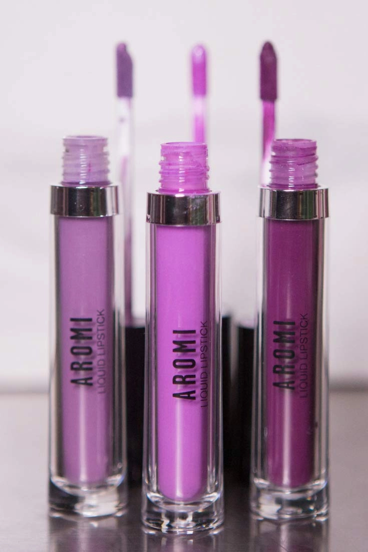 Aromi Lavender Matte Liquid Lipstick | Light Purple, Violet Lip Color for Women, Vegan, Long-Lasting, Handmade (Lavender Fields)