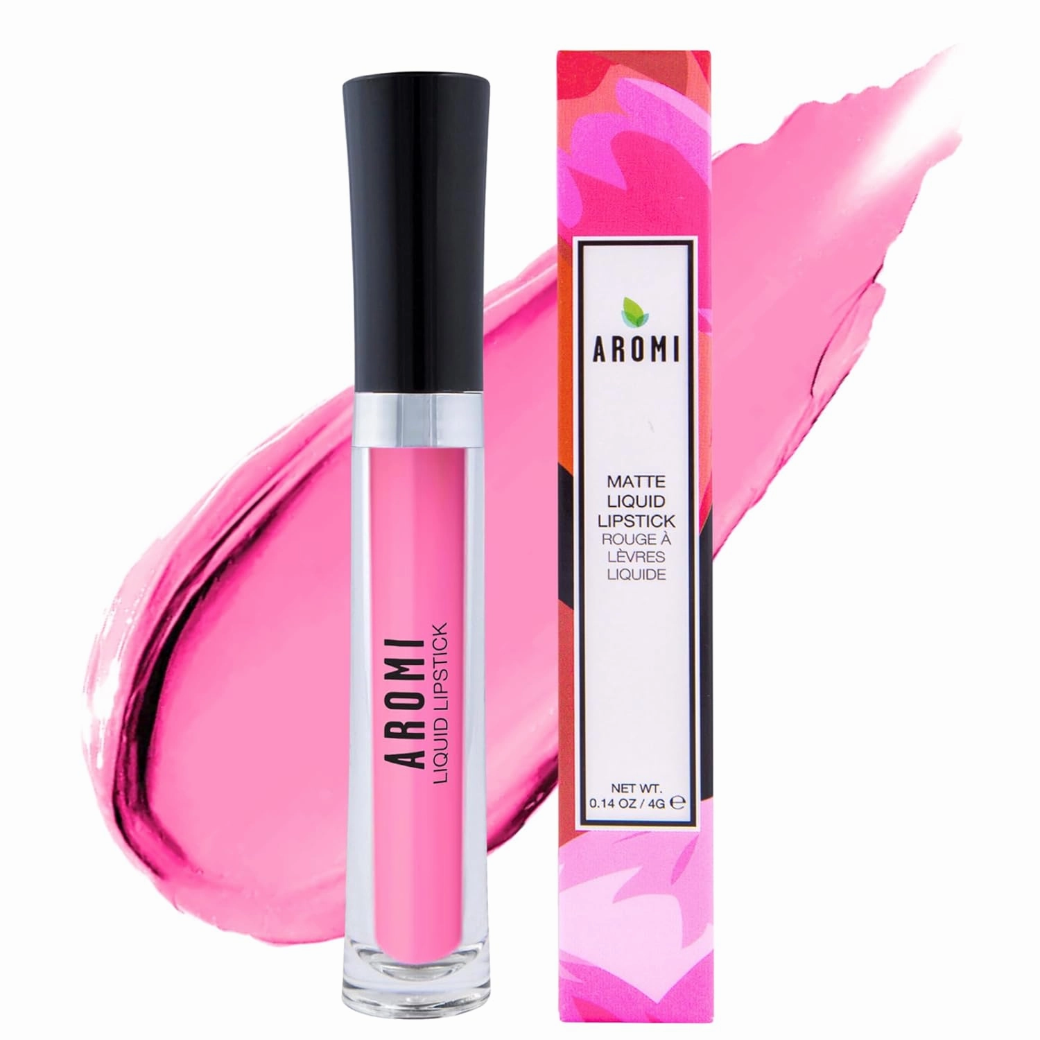 Aromi Matte Liquid Lipstick | Long-lasting, Light Pink Lip Color For Women, Warm Undertones, Baby Pink Shade, Vegan, Long Wear (Cherry Blossom)