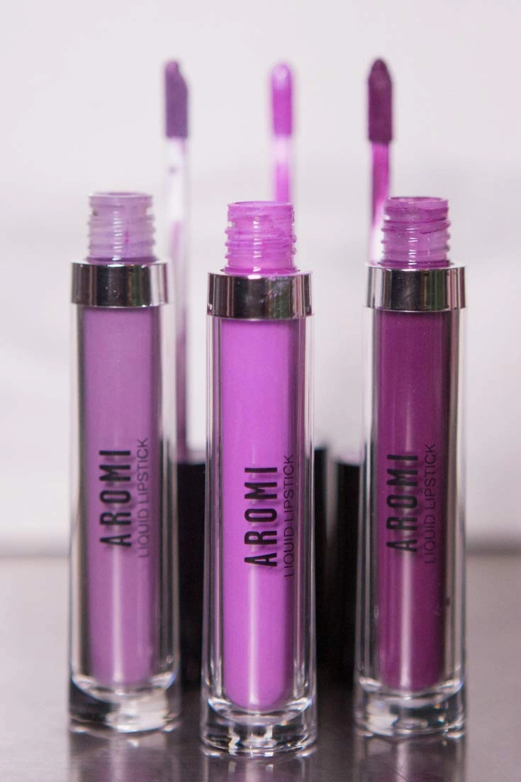 Aromi Violet Plum Liquid Lipstick, Dark Purple Lip Color, Vegan and Cruelty-free, Long-lasting and Waterproof Lipstick, Handmade (Vamptastic Plum)