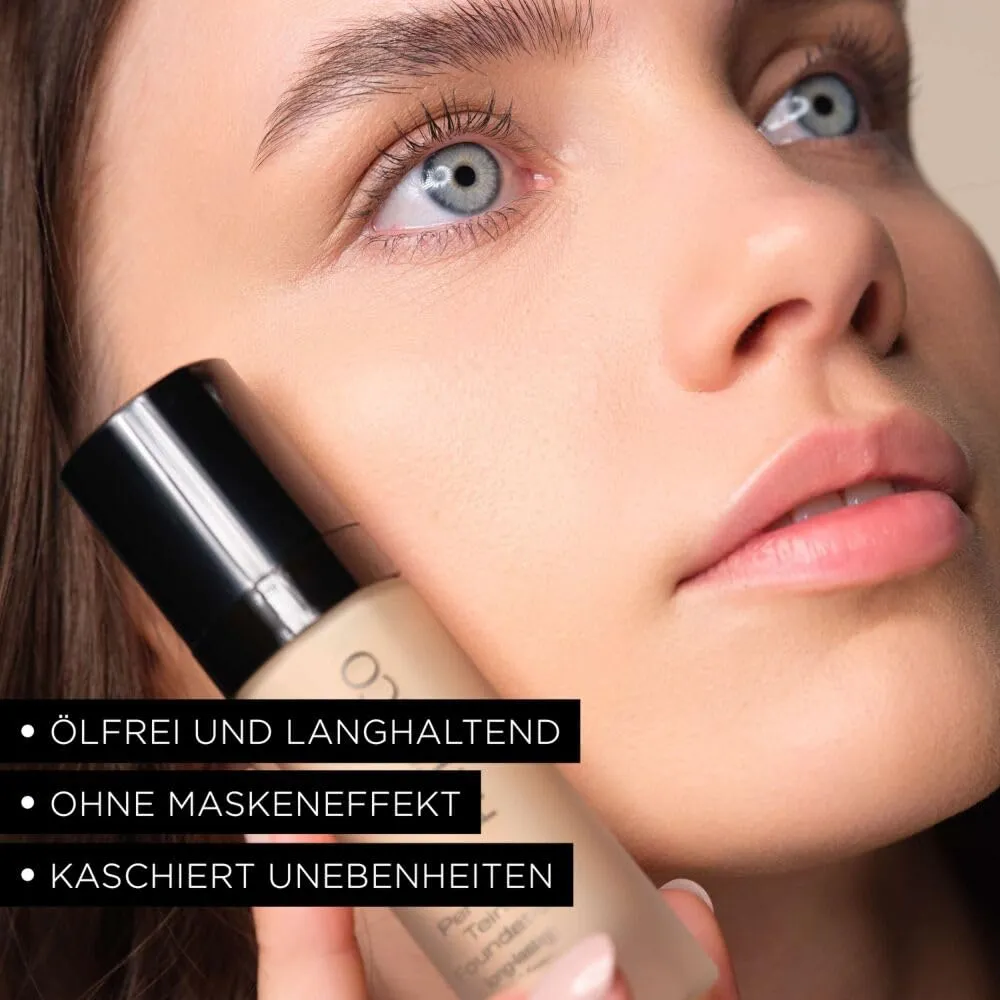 ARTDECO Perfect Teint Foundation - Neutral Deep Truffle - Lightweight Liquid Formula - Medium-Full Coverage - Without Mask-Like Effect - Conceals Imperfections - Vegan Makeup - Hyaluron - 0.67 Fl Oz