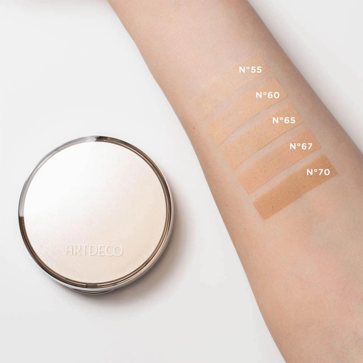 ARTDECO Hydra Mineral Compact Foundation - medium beige N°65 - Hydrating loose powder compact for a soft matte finish - good coverage without mask-like effect - refillable - makeup - 0.35 Oz