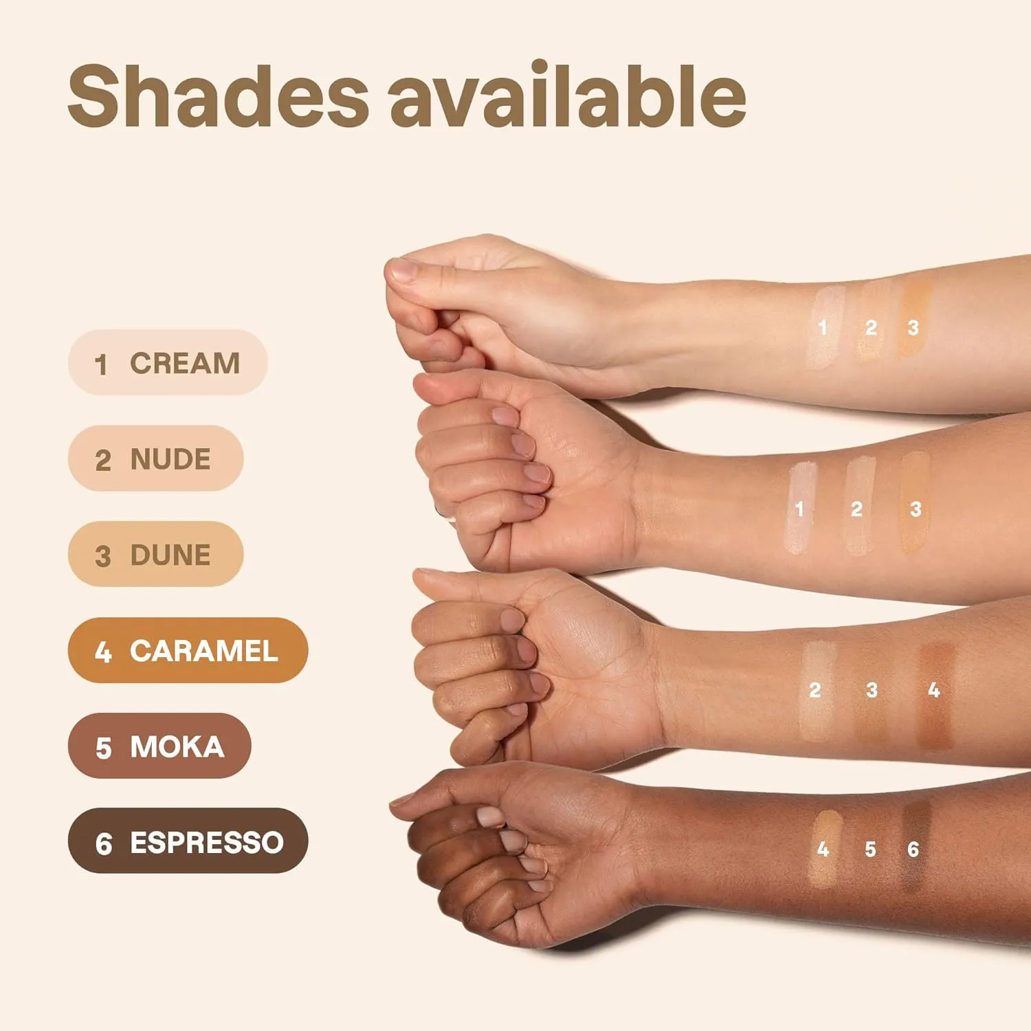 ATTITUDE Oceanly Light Coverage Foundation Stick, Titanium Dioxide-Free, EWG Verified, Plastic-Free, Vegan & Cruelty-free Makeup, Caramel, 0.42 Ounces