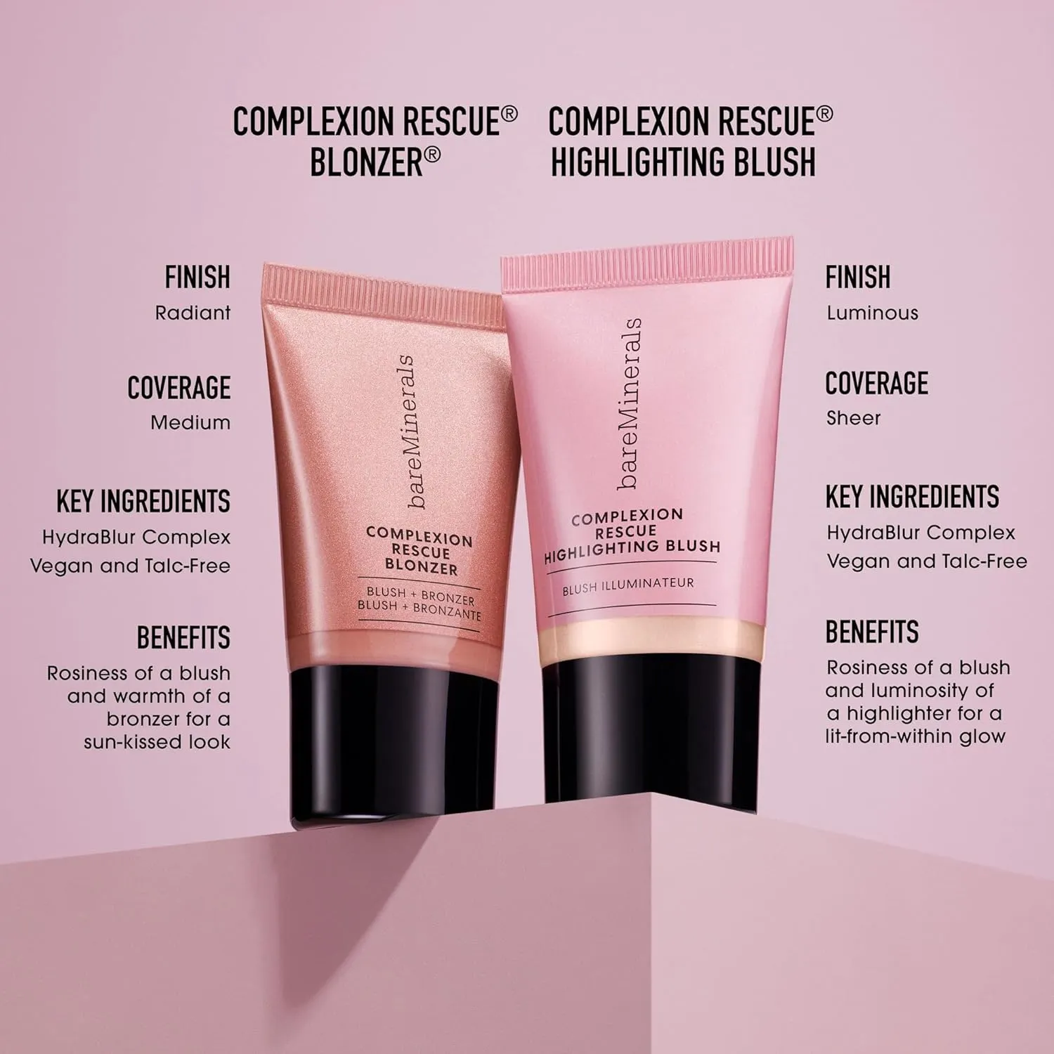 bareMinerals Complexion Rescue Highlighting Liquid Blush, Liquid Highlighter   Blush Hybrid, Buildable, Gel-Cream, Liquid Blush for Cheeks, All Day Wear, Vegan