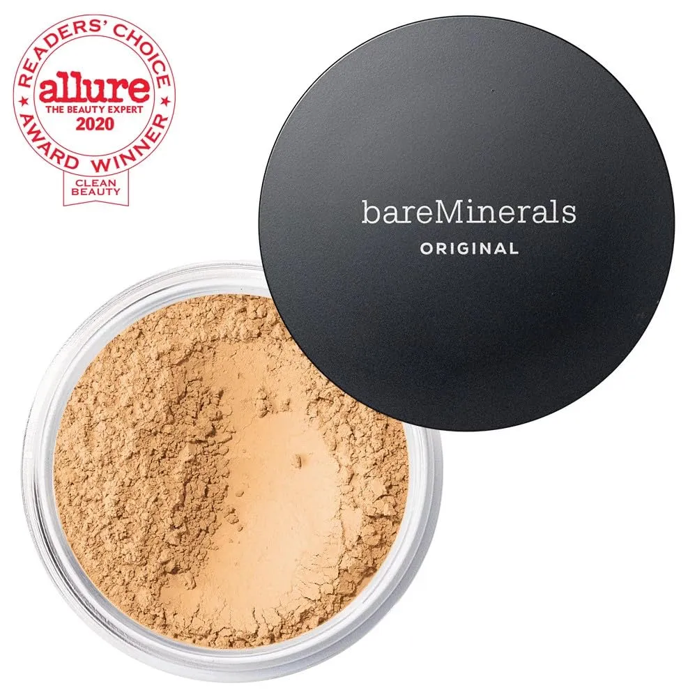 bareMinerals Original Loose Powder Foundation SPF 15, Lightweight Mineral Loose Powder Foundation Makeup, Buildable Coverage, Talc Free, Vegan