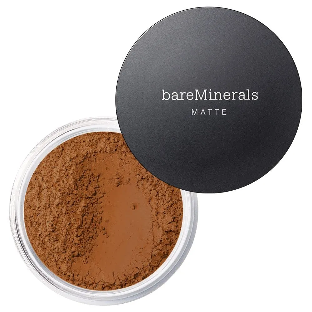 bareMinerals Original Matte Loose Mineral Foundation SPF 15, Powder Foundation Makeup, Buildable Coverage, Reduces Shine, Talc Free Foundation, Vegan