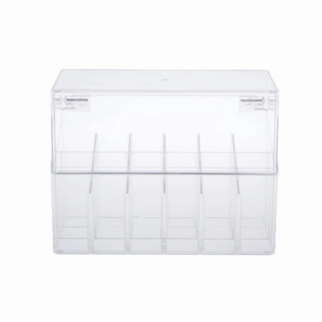 barenx New Acrylic Clear Lipstick Lipgloss Organiser W/Lid - 18 Spaces, Clear
