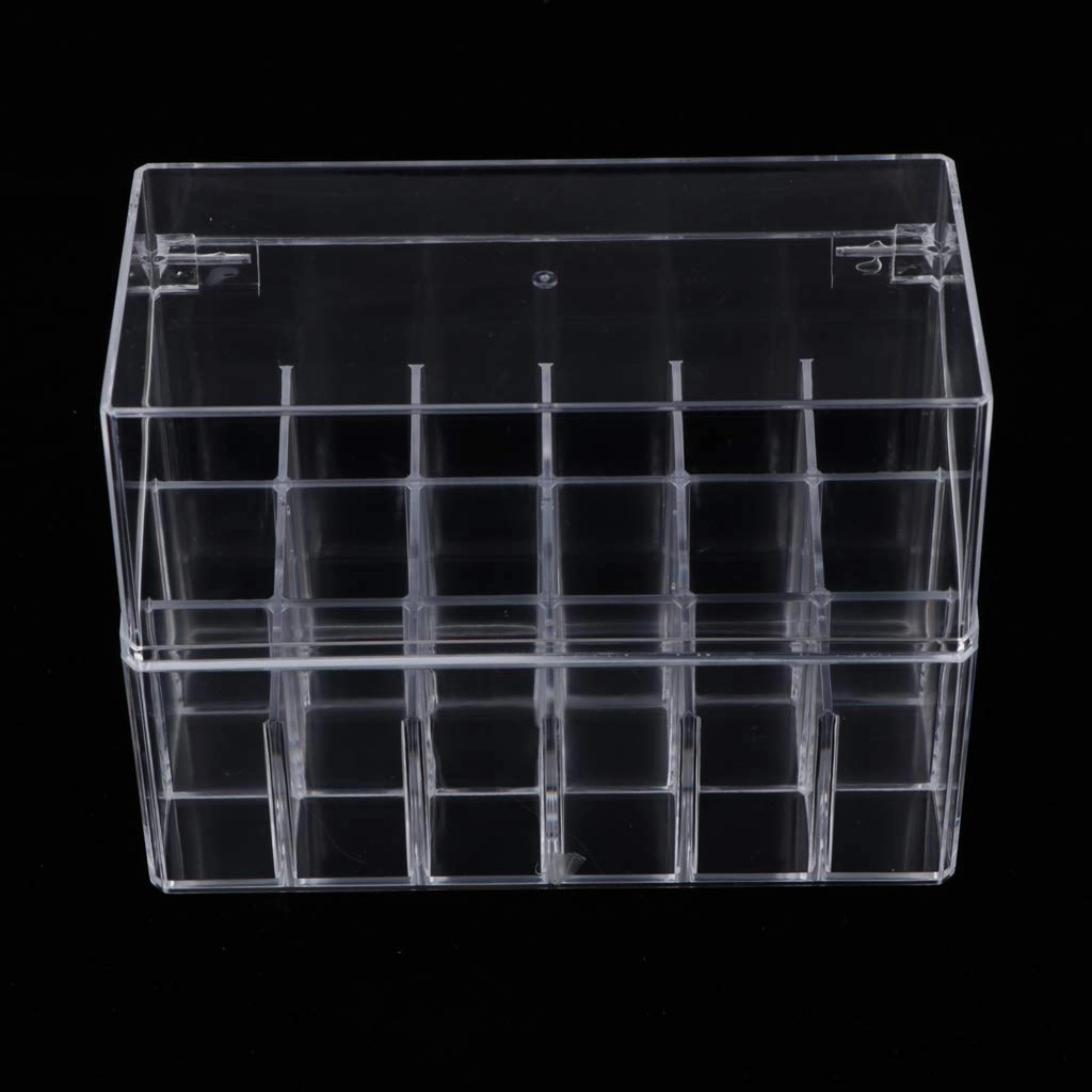 barenx New Acrylic Clear Lipstick Lipgloss Organiser W/Lid - 18 Spaces, Clear