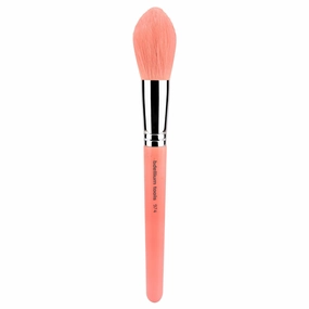 Bdellium Tools Professional Makeup Brush - Pink Bambu Series 974 Tapered Powder - With Soft Synthetic Fibers, For Sculpt & Shape (Pink, 1pc)