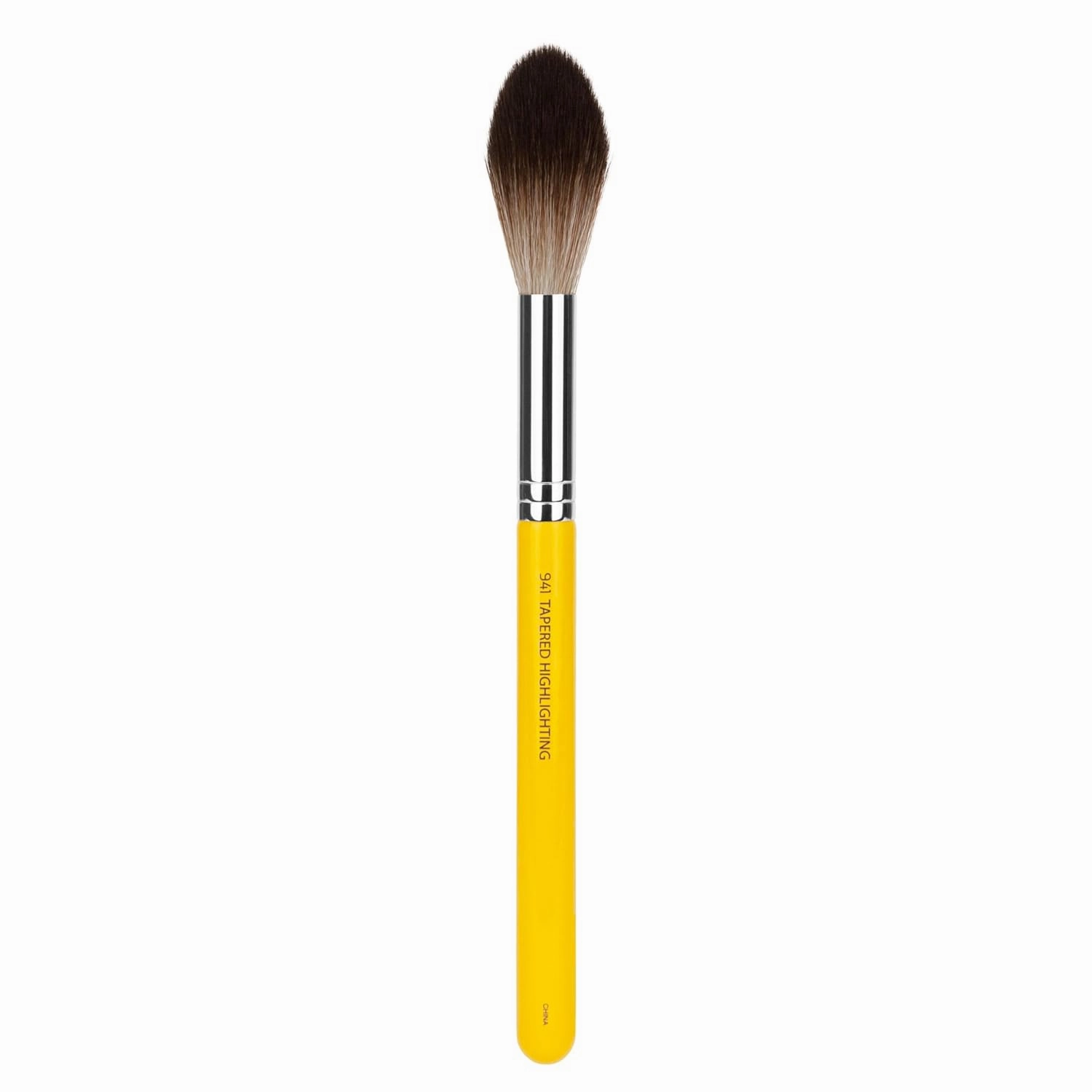 Bdellium Tools Professional Makeup Brush - Studio Series 941 Tapered Highlighting - With Soft Synthetic Fibers, For Natural Finish (Yellow, 1pc)
