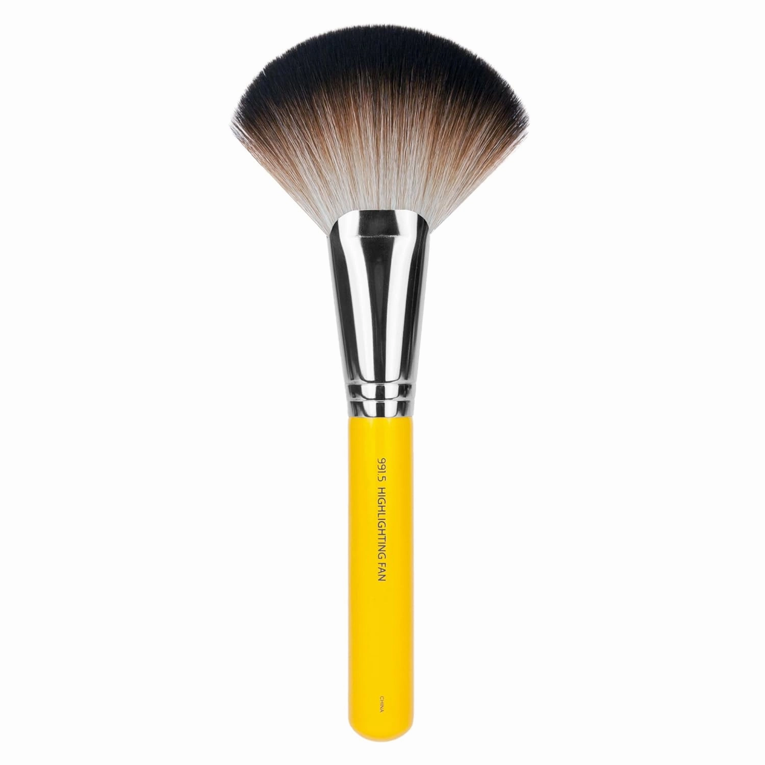 Bdellium Tools Professional Makeup Brush - Studio Series 991.5 Highlighting Fan - With Soft Synthetic Fibers, For Topping the Cheekbones (Yellow, 1pc)