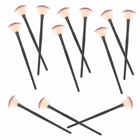 Beaupretty 12Pcs Fan Shaped Facial Mask Applicator Brush for Makeup for Sensitive Skin for Hard to Reach Areas Easy Application of Thin Layers