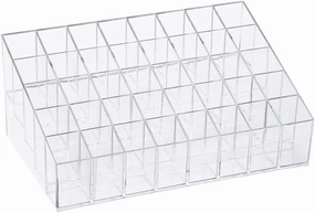 Beaupretty Lipstick Holder 40 Space Clear Acrylic Lip Gloss Lipgloss Display Rack Nail Polish Rack Makeup Organizer for Lipstick Oil Rollers Tubes