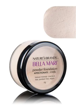 Bella Mari Natural Mineral Powder Foundation, Affectionate (Cool); 0.2oz