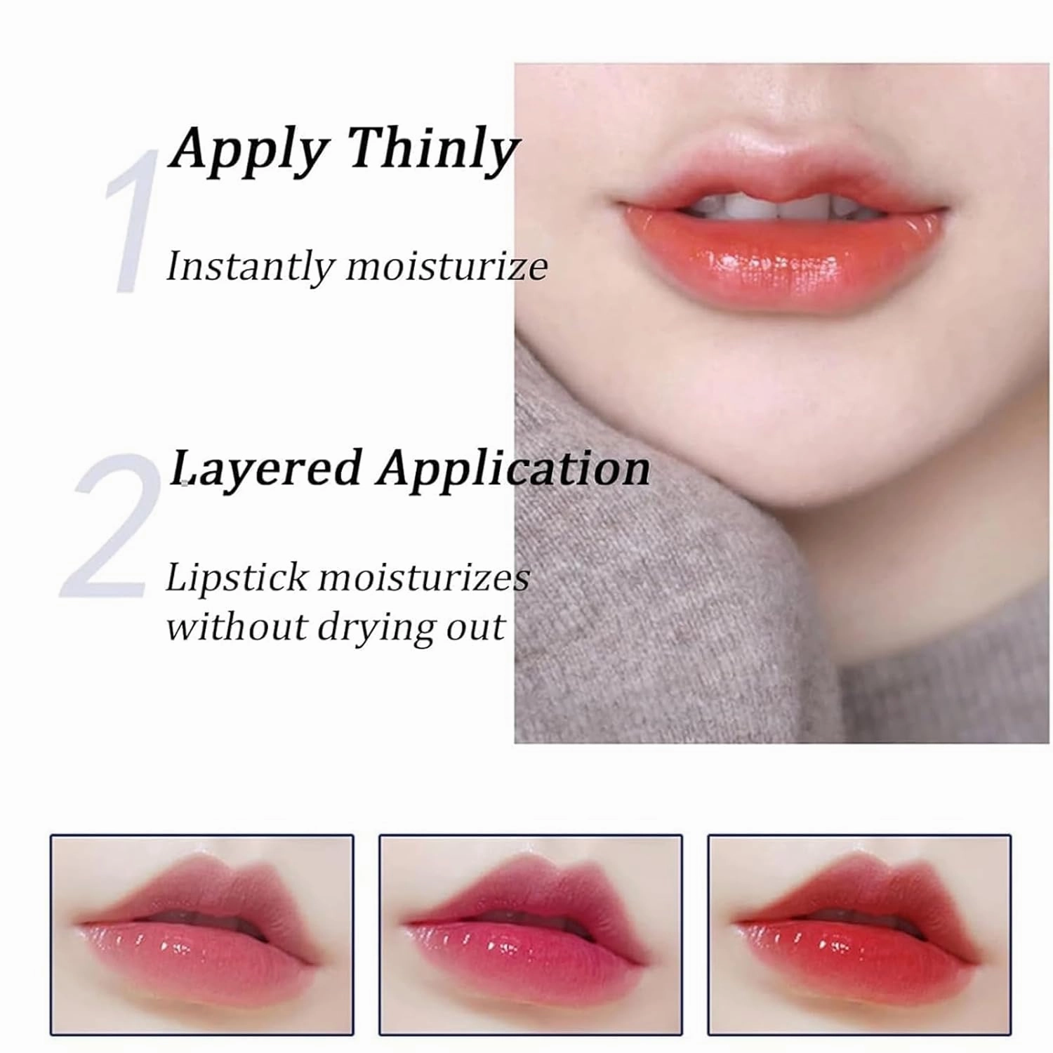 Beneficial Lip Stain, Transferproof Color Changing Lipstick,Gold Crystal Lipstick Color Changing Mood Lip Stick Long Lasting,LevoraPh Smart ColorShift Lipsticks With Gold Flakes (Yellow, 2)