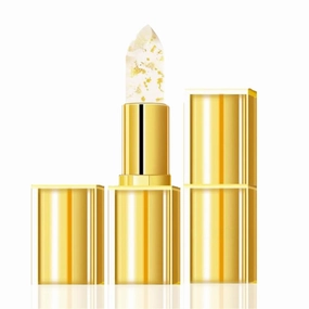 Beneficialn Transferproof Color Changing Lipstick, Clear Color Changing Lip Gold Crystal Ph Lipstick Color Changing, Glossy Shine Lip Gloss for Women Moisturizer & Nourishing (B-1pcs)