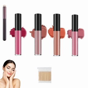 Beryse Lip Stain Oil, 2025 New 12 Colors Lassi Lips Staining Lip Oil, Long-Lasting Moisturizing Lip Oil, Smooth Application, Non-stick to Cup, Create a Natural Color (4PCS-B)