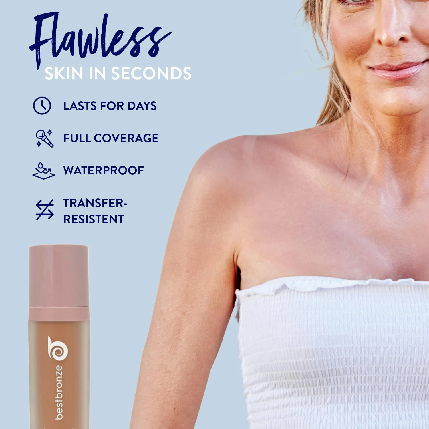 Best Bronze Bombshell Body Makeup - Tattoo Cover Up Makeup & Body Foundation Waterproof - Tattoo Concealer Waterproof for Scars, Varicose Veins Cover Up & Leg Foundation (NC53 Bronze Radiance)