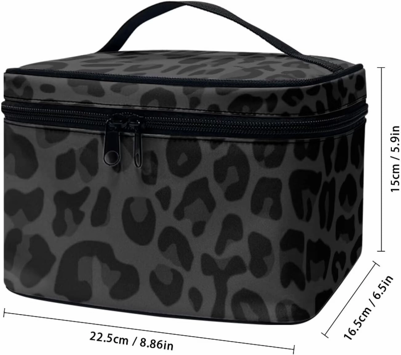 Black Leopard Print Toiletry Bag 1Pc Portable Cosmetic Storage Bag Make Up Bag Travelling Organizer Black Travel Skincare Bag Travel Makeup Bag Toiletry Bags Large Cosmetic Cases for Women
