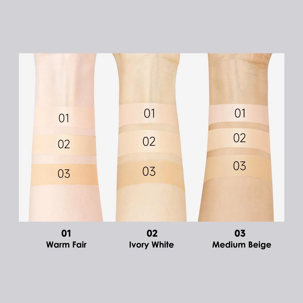 Black Magnet Cushion Foundation - Full Buildable Coverage, Moisturizing, Lightweight, 18H Long-Lasting Glow Looking, Refill Included, K02.Ivory White