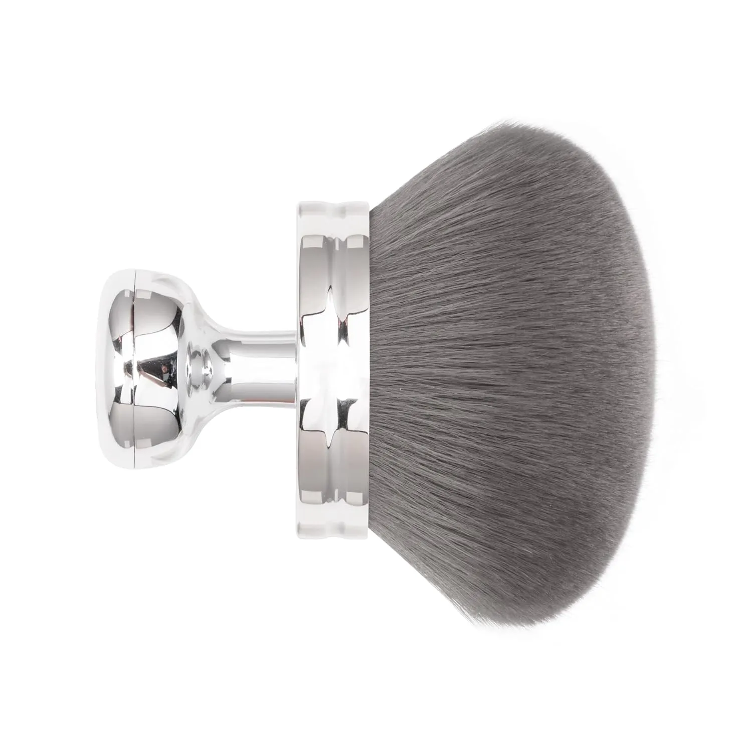Blend & Blur Extra Large Body Makeup Brush for Self Tanner,Leg Makeup & Bronzer Self Tan Back Applicator, 3.2inch Wide Head Kabuki Brush For Application with Drawstring Bag (Silver)
