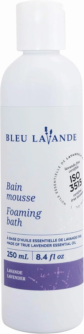 Bleu Lavande - Natural Lavender Foaming Bath - Made with Certified Premium & 100% Pure True Lavender Essential Oil - Soothing, Natural, Cruelty-Free and Vegan - No Artificial Fragrances - 8.4 Fl Oz