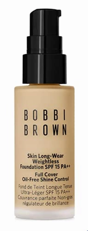 Bobbi Brown Mini Skin Long-Wear Weightless Foundation - Warm Ivory (Very light beige with yellow undertones) .44 fl oz / 13 ml.