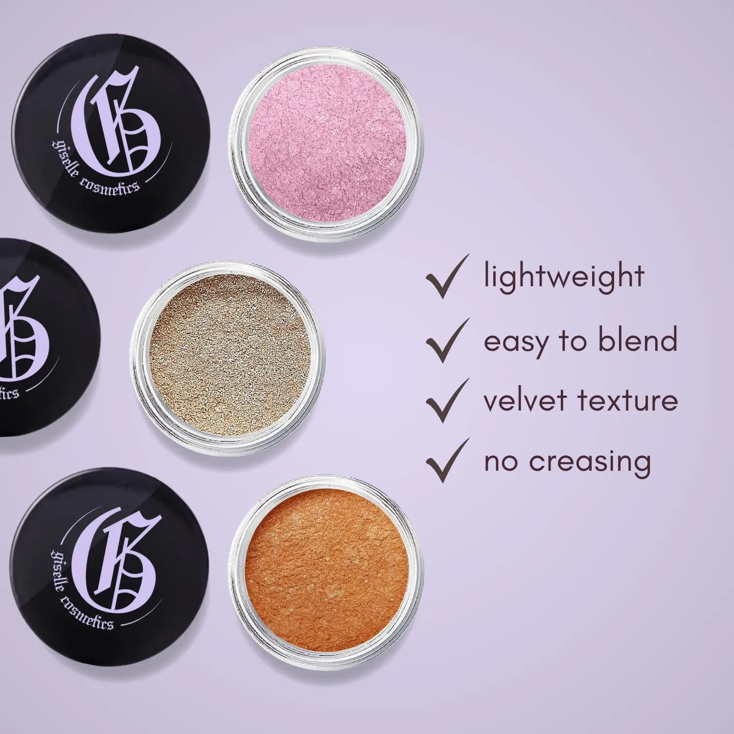 Brush Light Copper Loose Mineral Eye Shadow - Organic, Hypoallergenic, Talc-Free Makeup, Shimmer & Glitter Eyeshadow Palette, Pink & Metallic Iridescent Eye Shadow
