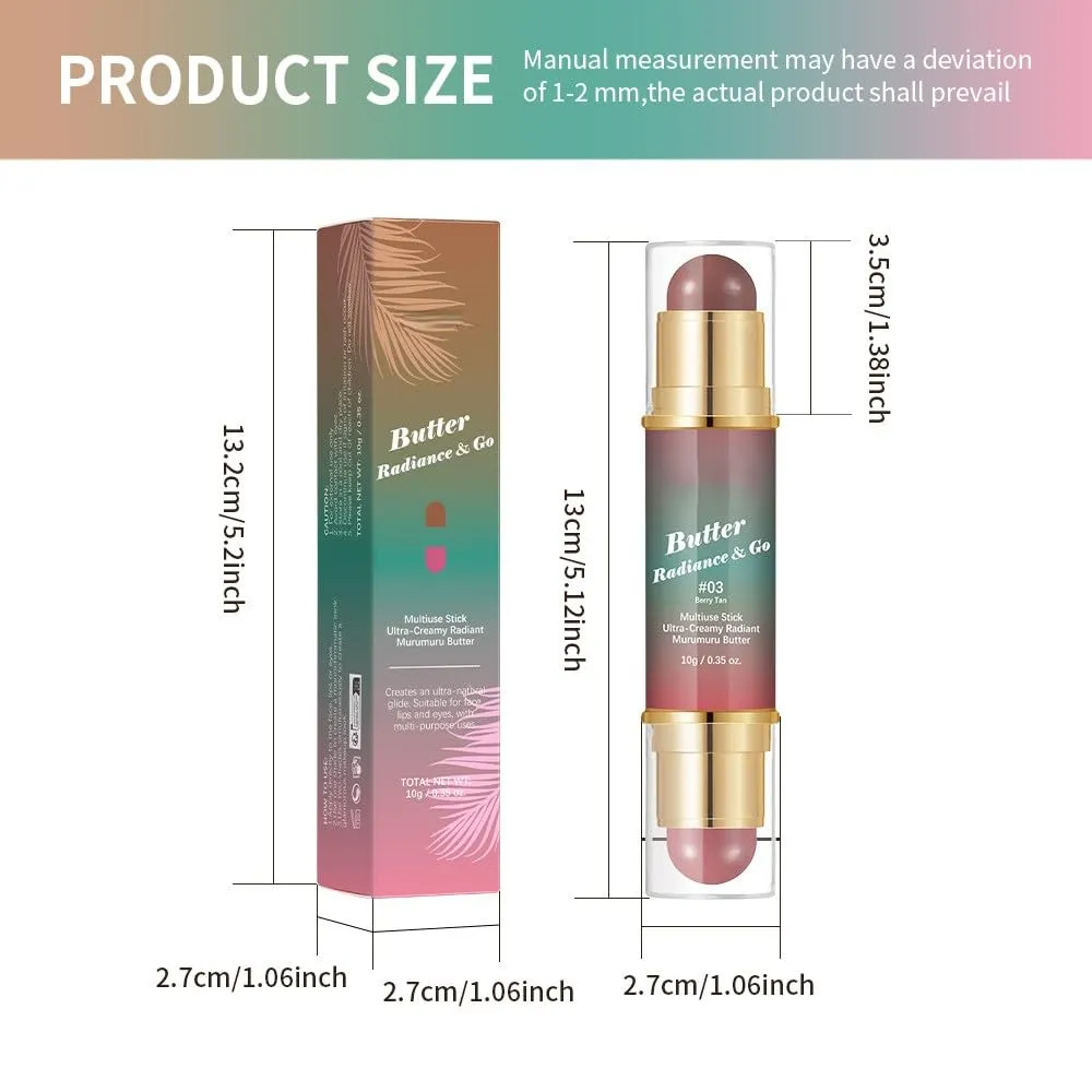 Butter Blend Multi-Stick – Dual-Ended Cream Blush & Contour, Weightless & Long-Lasting (#04)
