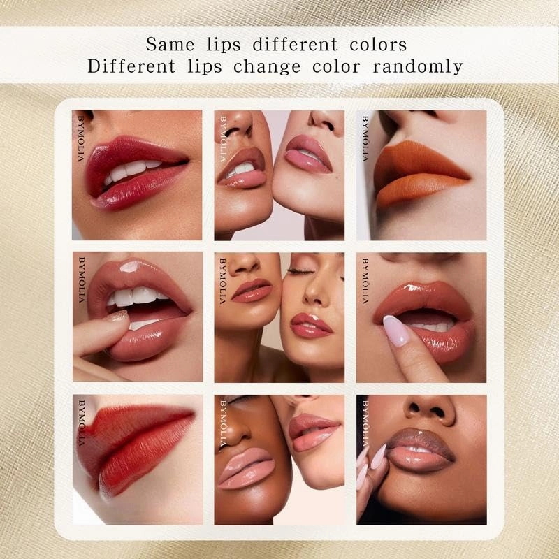 BYMOLIA Transferproof Color-Changing Lipstick - Long-Lasting, Moisturizing, Temperature-Sensitive Color Change, 3.7g, Alcohol Free, Ideal for Blend Gift - Moisture (Two branches)