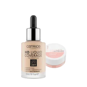 Catrice | HD Liquid Coverage Foundation 10 & Under Eye Brightener 10 Light Rose | Full Coverage Makeup | Vegan & Cruelty Free