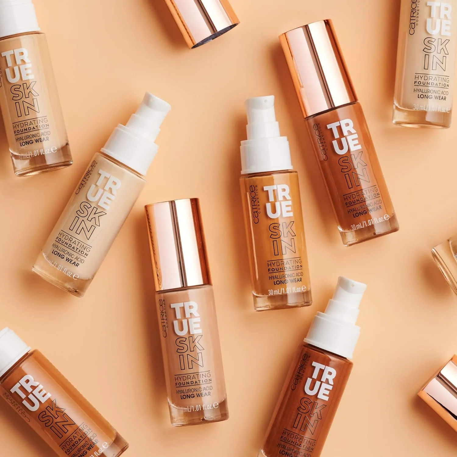 Catrice | True Skin Hydrating Foundation | Lightweight Buildable Coverage with Hyaluronic Acid and Watermelon Seed Oil | Vegan & Cruelty Free (015 | Warm Vanilla)